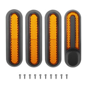Orange Wheel Hub Covers Protective Case Reflective 4pcs for