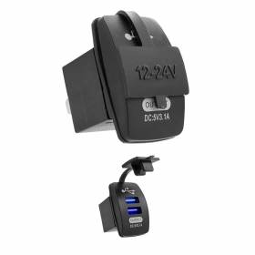 Led backlight car charger 2 Port USB 5V 3.1A Waterproof