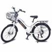 Women Electric City Bicycle 36V 350W 35Km/h 26" White Removable Battery/Basket