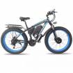 26-inch electric mountain bike K800 Black-Blue 2x1000W 48V Fat tire