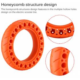 Honeycomb solid tire 9.5x2.125" Orange for Xiaomi electric scooter